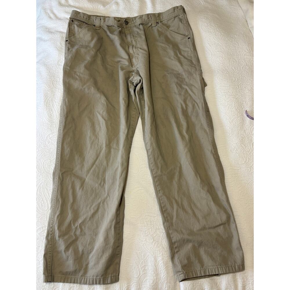 Wrangler Loose Fit Canvas Carpenter Pants Tan - Men's 42x32